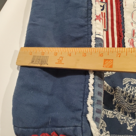 Disney Parks Mickey Mouse Stars Stripes Patriotic Denim Tote Bag - Picture 11 of 12